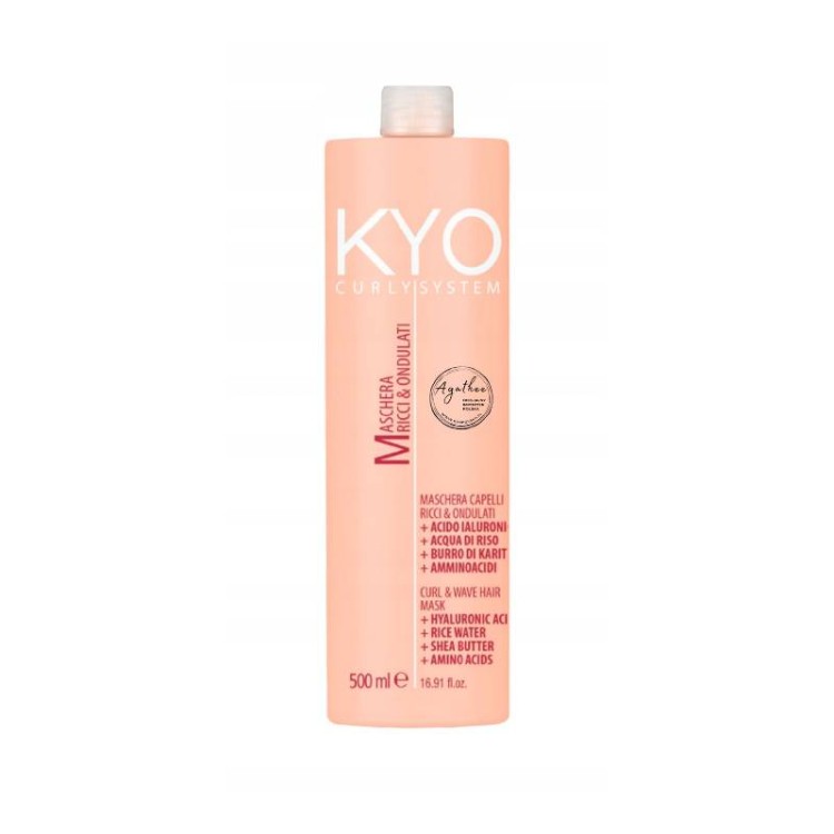 KYO CURLY SYSTEM -maska do włosów kręconych, falowanych z kwasem hialuronowym 500ml.jpg