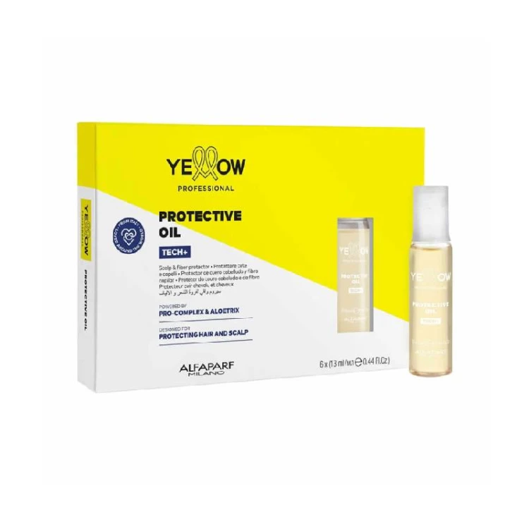 Yellow Protective Oil ampułka Olejek chroniący włosy podczas farbowania zestaw 6x13ml.jpg