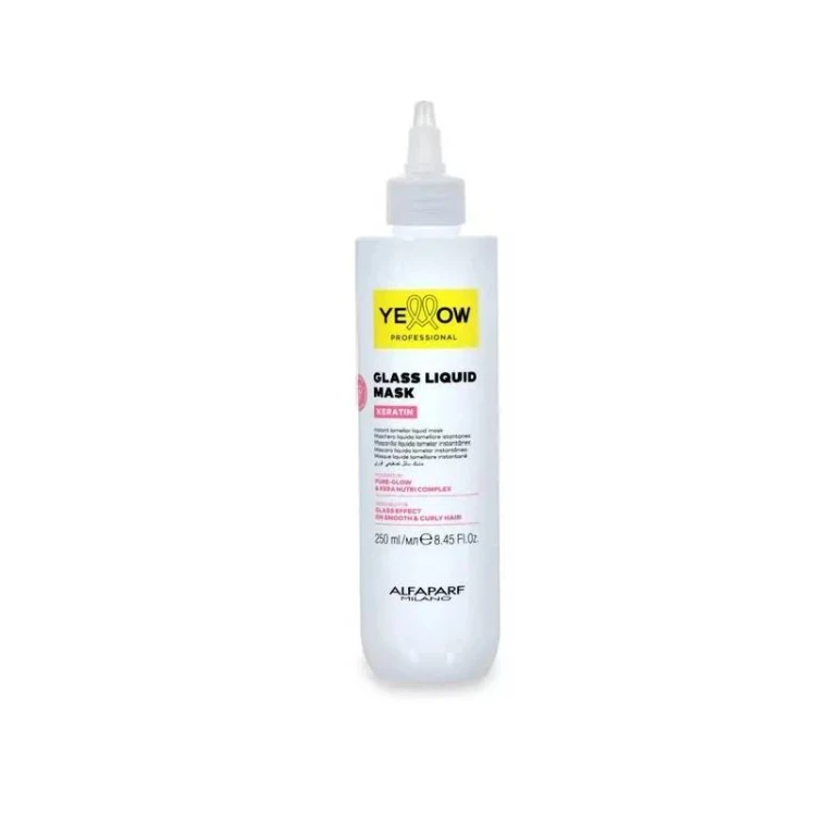Yellow Professional Keratin Glass Liquid Mask, maska wygładzająca do włosów w płynie, 250ml.jpg